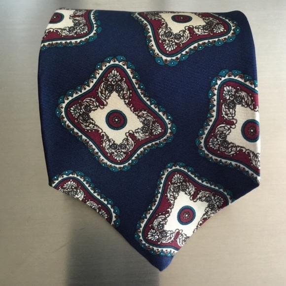 Blue Patterned Donberry Tie - Picture 2 of 5